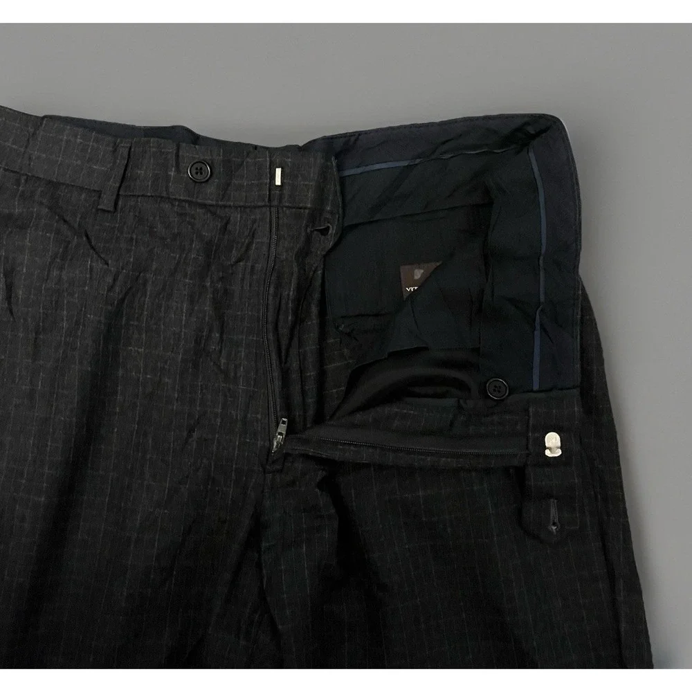 Brooks Brothers Regent Pants Mens 36x31 Gray Plaid Wool Flat Front Dress Pants